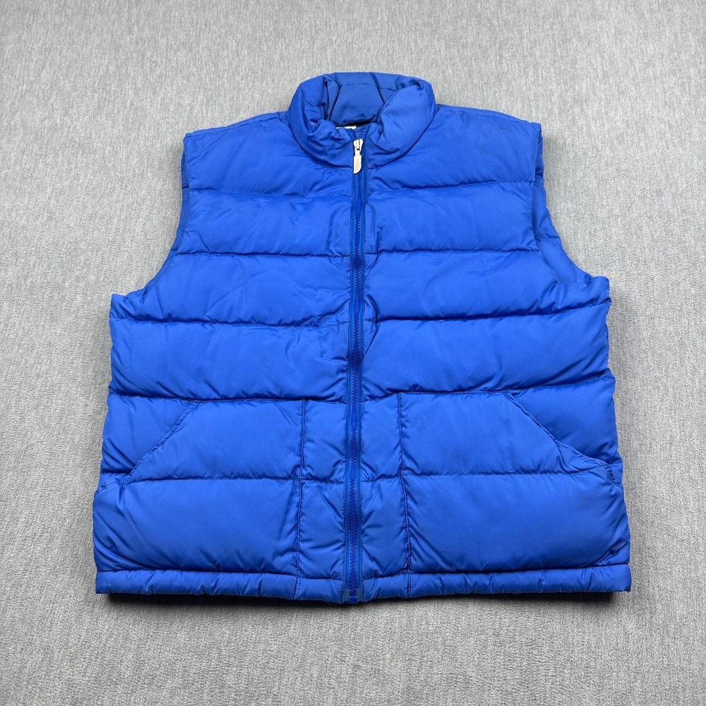 Vintage The North Face Vest Mens Medium Blue Goose Down Full Zip Puffer Jacket